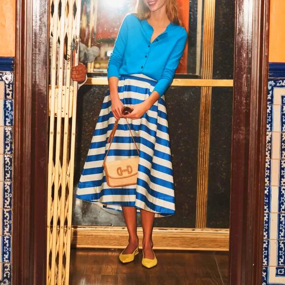 Boden Catriona Cotton Cardigan Sweater - Light Blue M - Picture 1 of 8